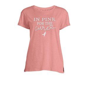 Susan G. Komen "In Pink For The Cure" Pink Short Sleeve T-Shirt Size S 4-6